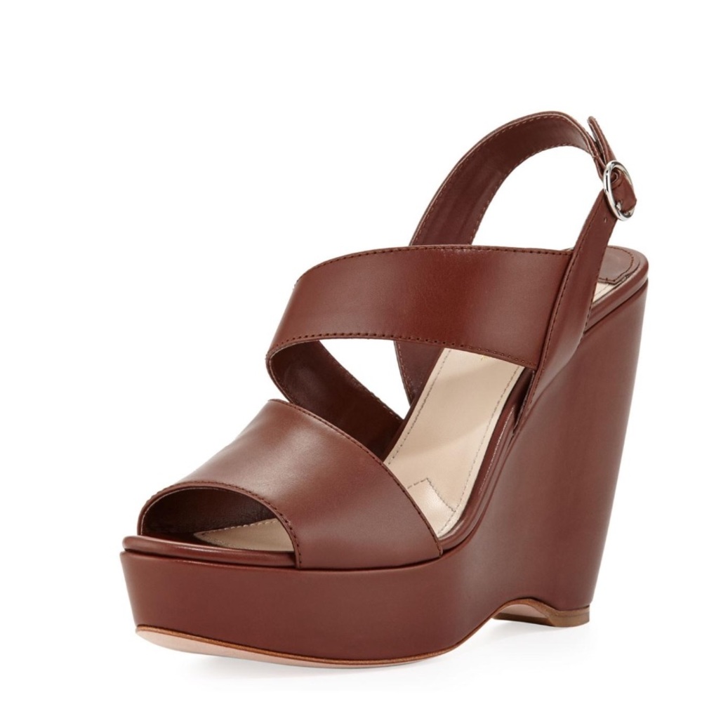 PRADA Asymmetrical Calfskin Wedge